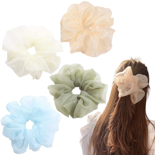 Cloud Kiss Chiffon Scrunchie Set