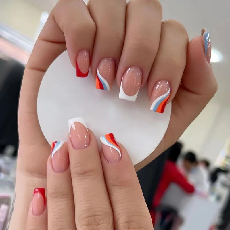 24Pcs Handmade Press On Nails
