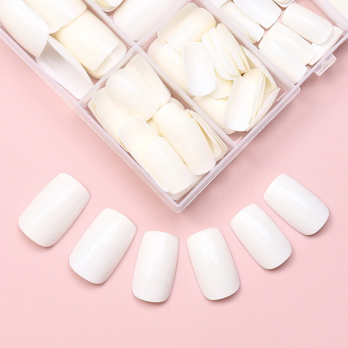 White Press-On Nails