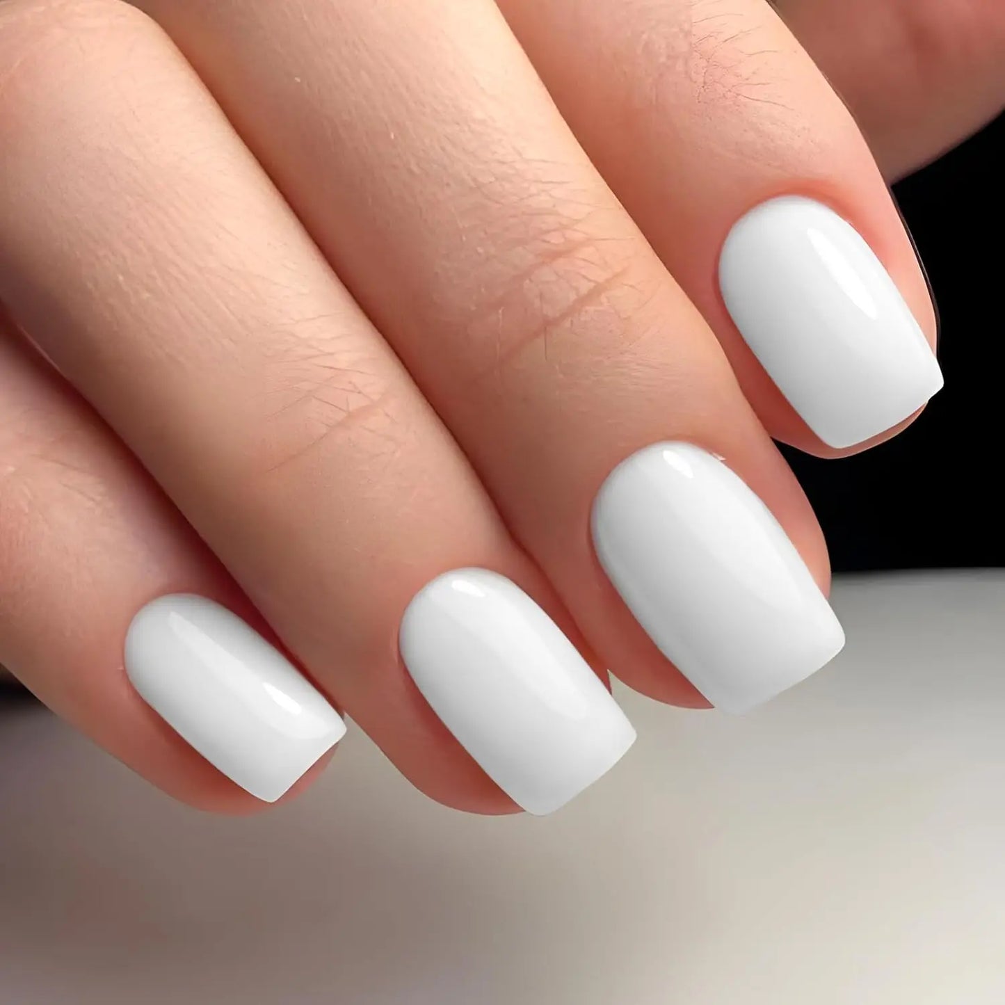 White Press-On Nails