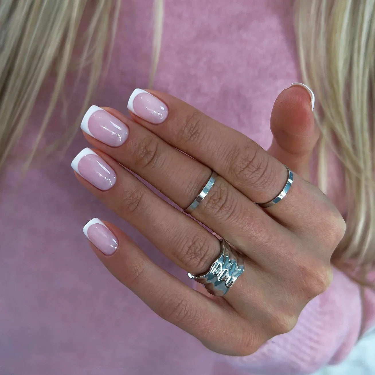 24Pcs Handmade Press On Nails