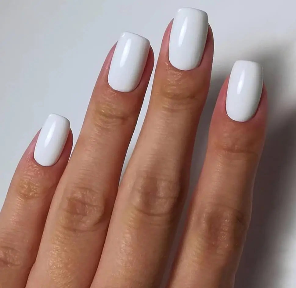White Press-On Nails