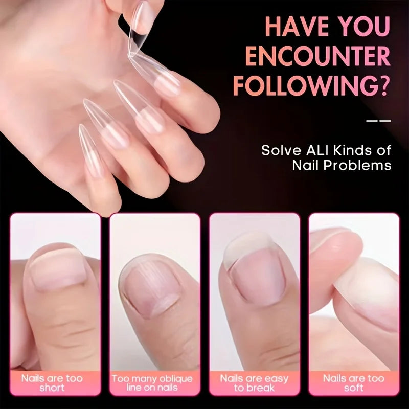 Soft Glam Clear Press-On Nails Kit
